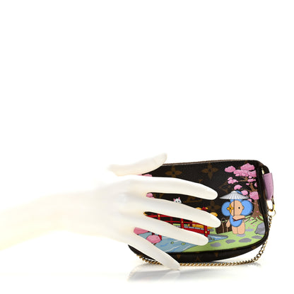 Louis Vuitton Monogram 2021 Christmas Animation Japanese Garden Mini Pochette Accessories Wisteria Pink 10 of 10