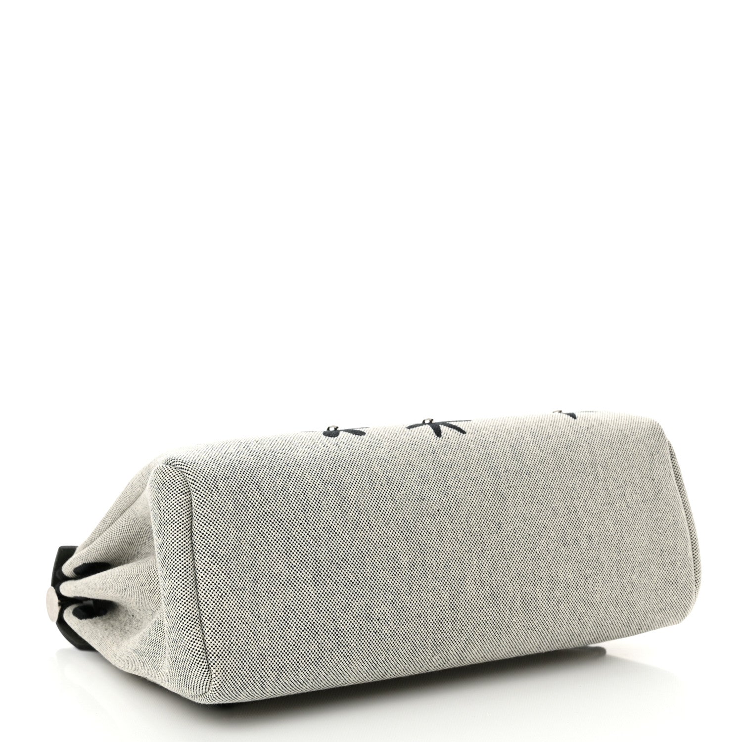 Hermes H Plume Canvas Vache Hunter Circuit Rider Hobnailed Herbag Zip Retourne 31 PM Black Ecru 5 of 12