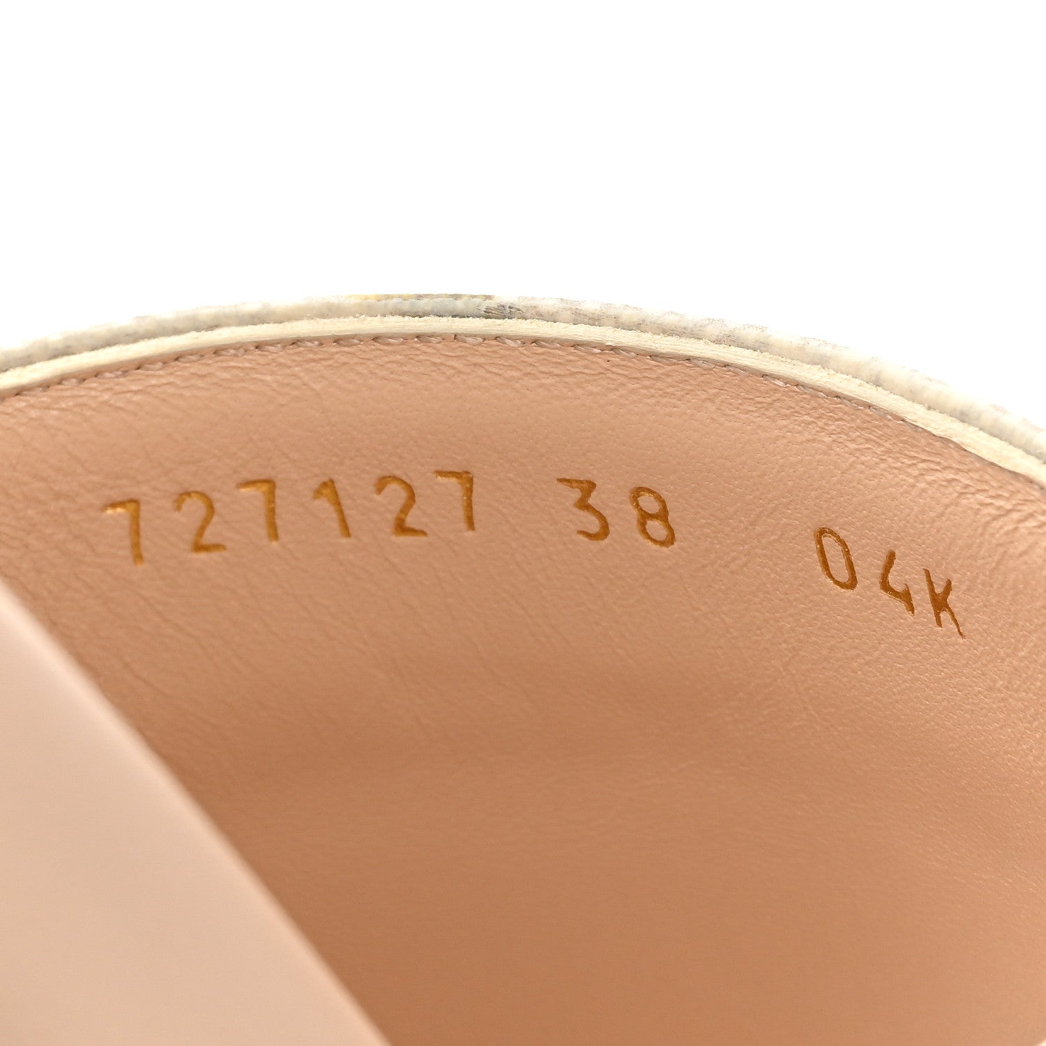 Gucci GG Supreme Monogram Water Flora Angelina Platform Slide Sandals 38 Beige White Multicolor 8 of 9