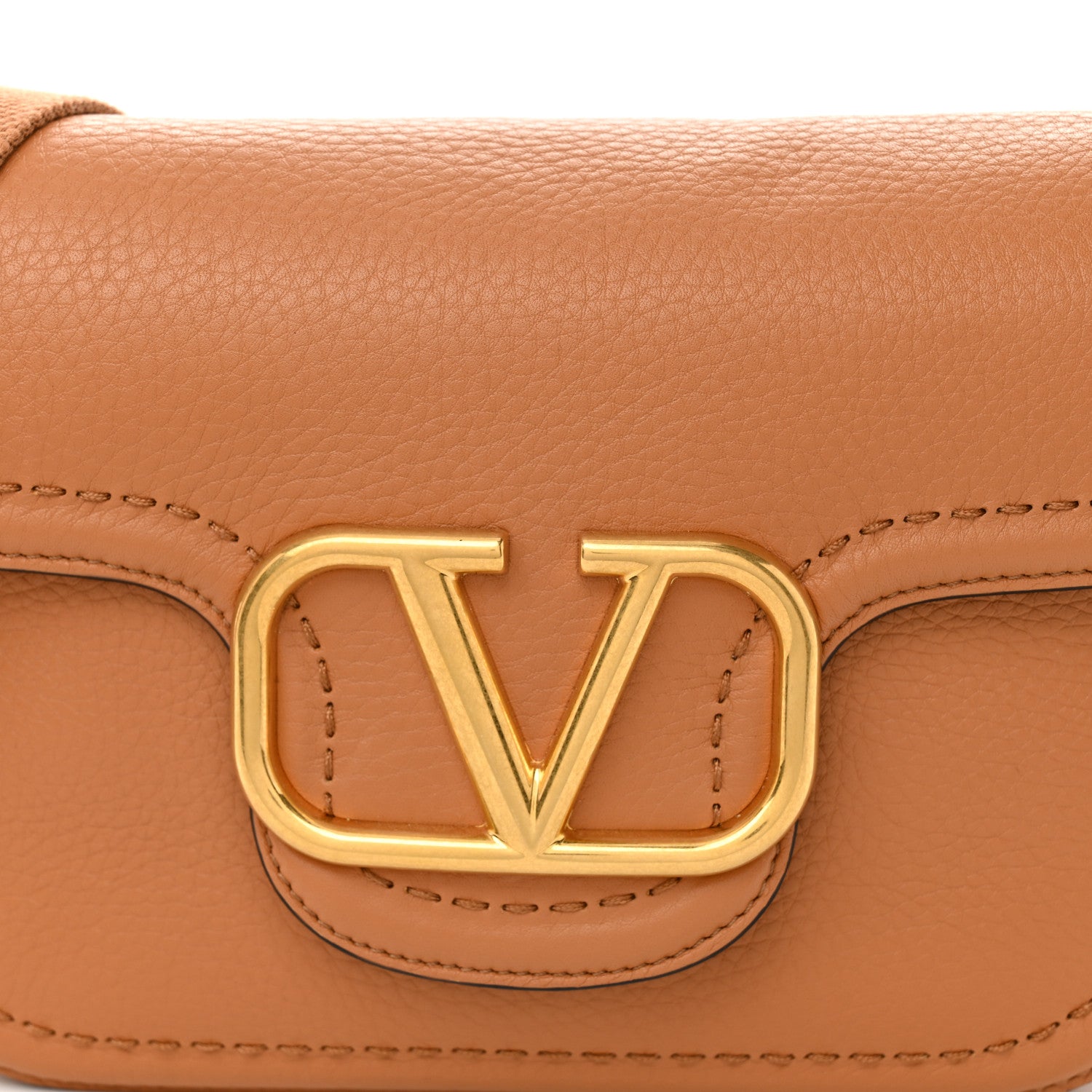 Valentino Garavani Soft Grainy Calfskin Alltime Shoulder Bag Almond Beige 7 of 10