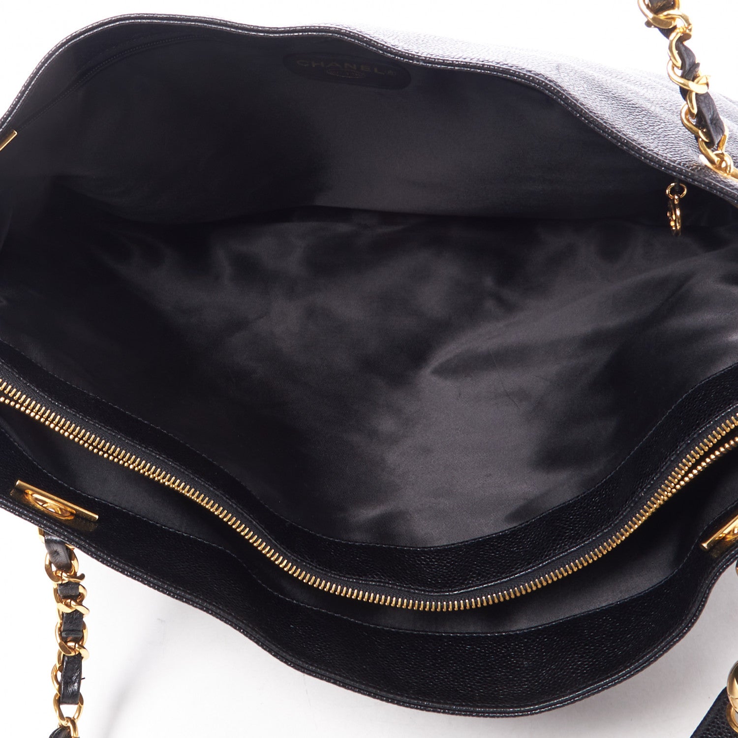 Chanel Caviar Large CC Shoulder Bag Black 4 of 10