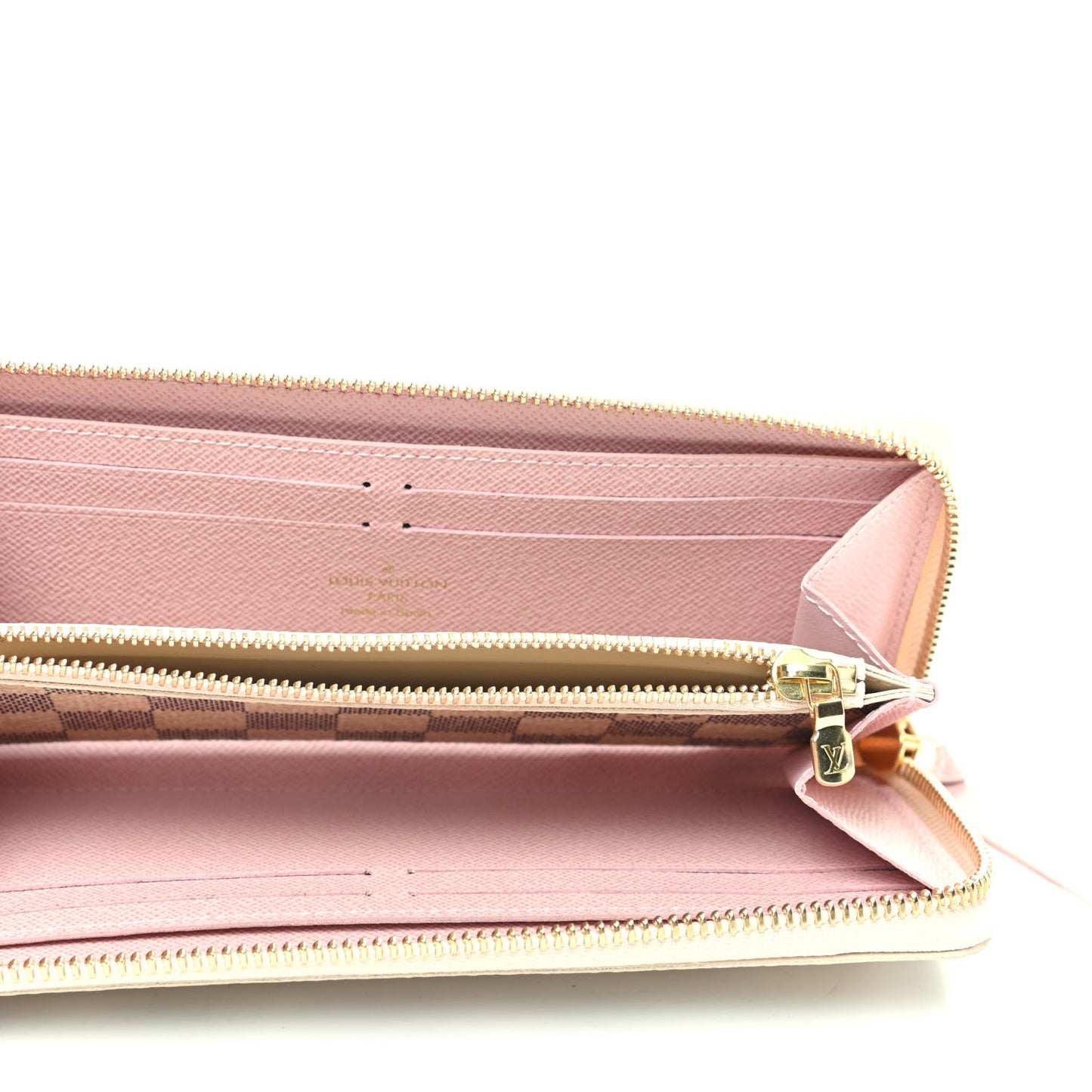 Damier Azur Clemence Wallet Rose Ballerine