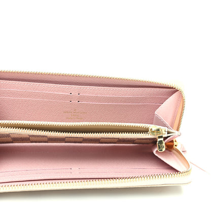 Louis Vuitton Damier Azur Clemence Wallet Rose Ballerine 5 of 9