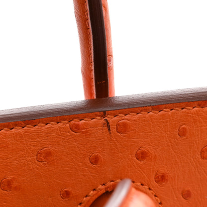 Hermes Ostrich Birkin 30 Orange 11 of 11