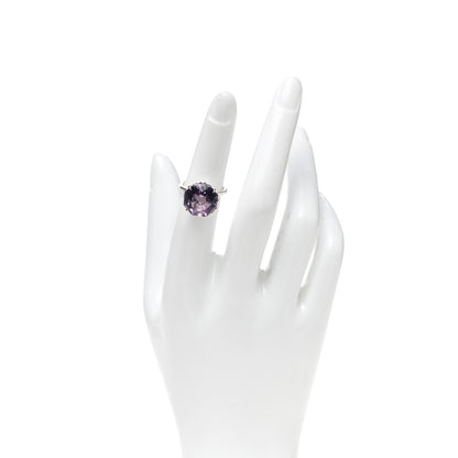 Tiffany Sterling Silver Amethyst Sparklers Octagonal Cocktail Ring 49 5 2 of 5