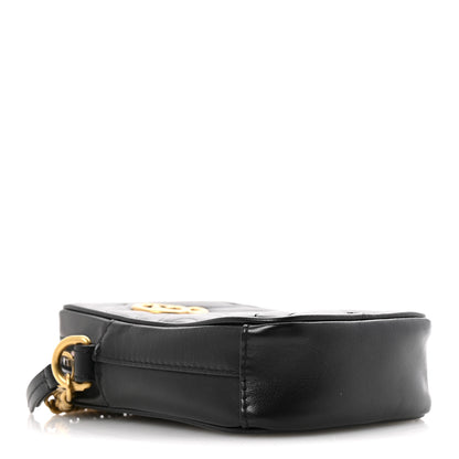Gucci Calfskin Matelasse Mini GG Marmont Crossbody Bag Black 4 of 12
