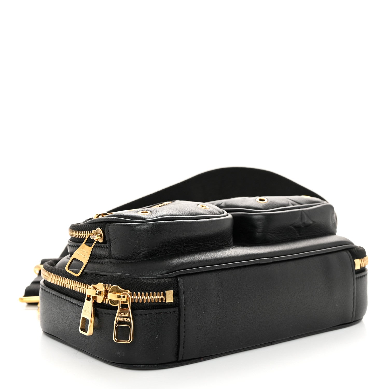 Louis Vuitton Calfskin Monogram Embossed Utility Crossbody Black 4 of 10