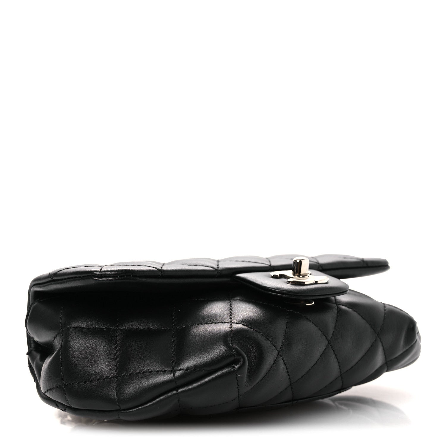 Chanel Calfskin Quilted CC Uniform Flap Belt Bag Black 4 of 13