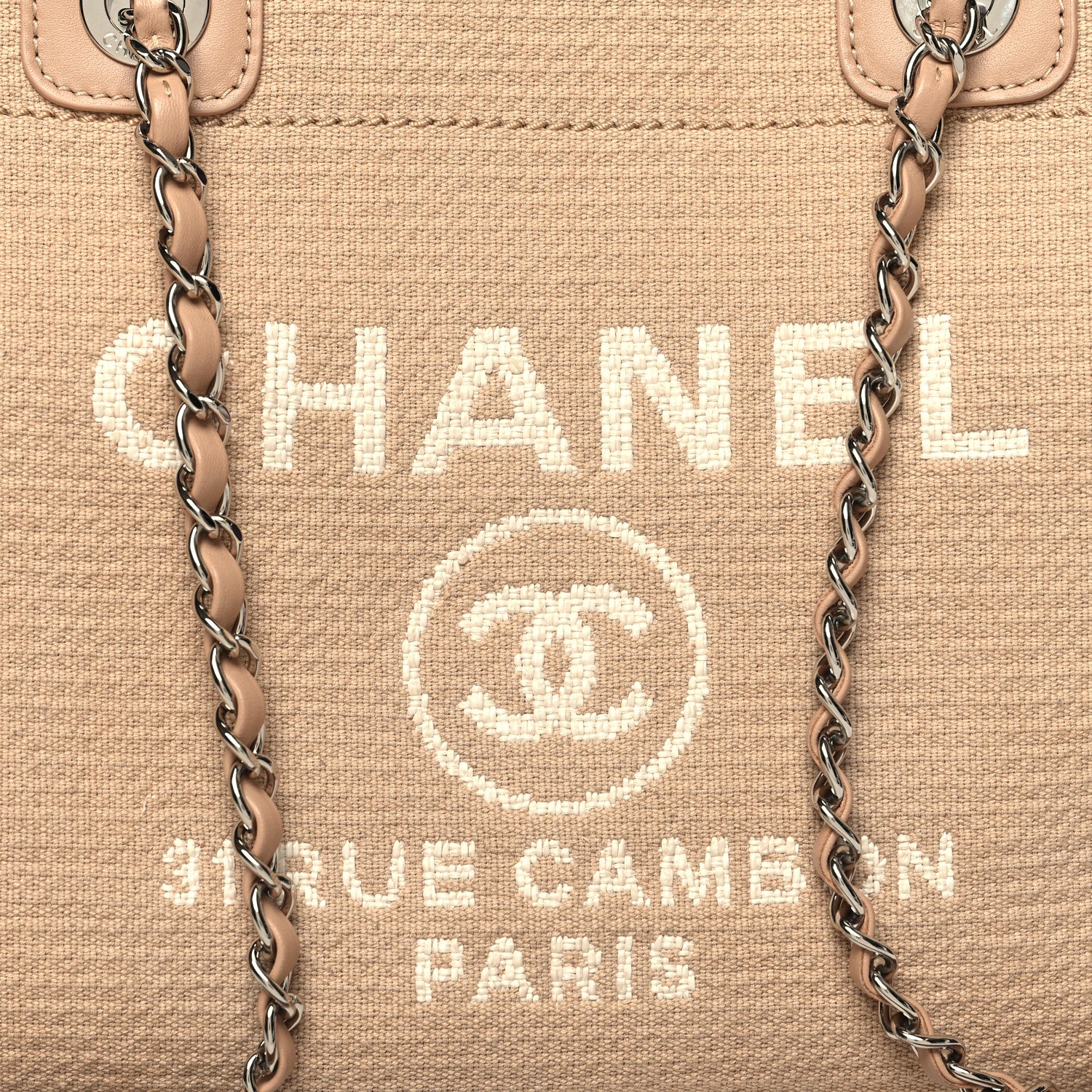 Chanel Mixed Fibers Small Deauville Tote Beige 10 of 13