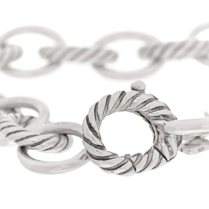 David Yurman Sterling Silver 10mm Medium Oval Link Bracelet 3 of 4