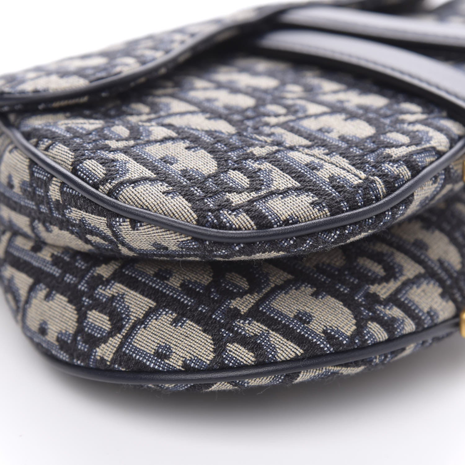 Christian Dior Oblique Mini Saddle Bag Blue 8 of 10