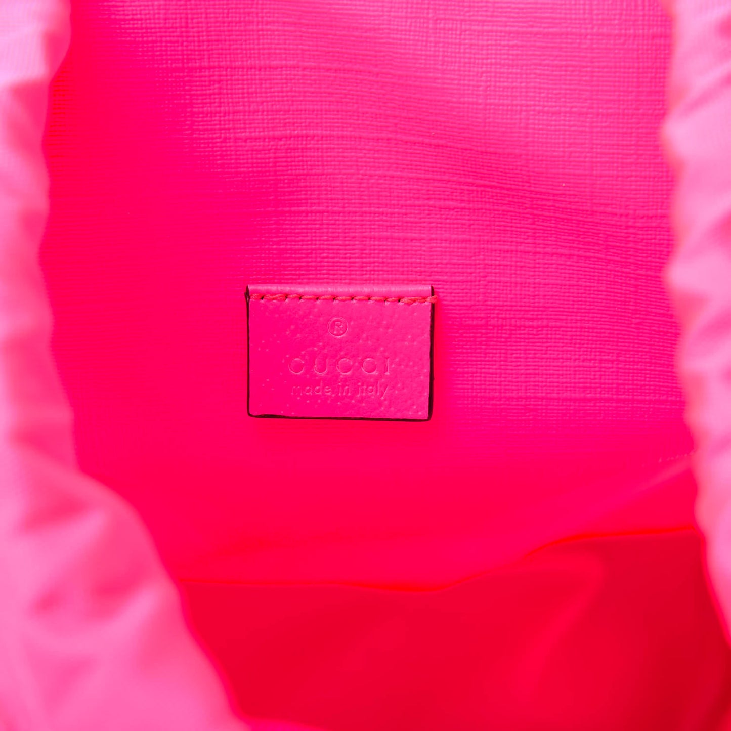 PVC Floral Double Buckle Backpack Fuchsia