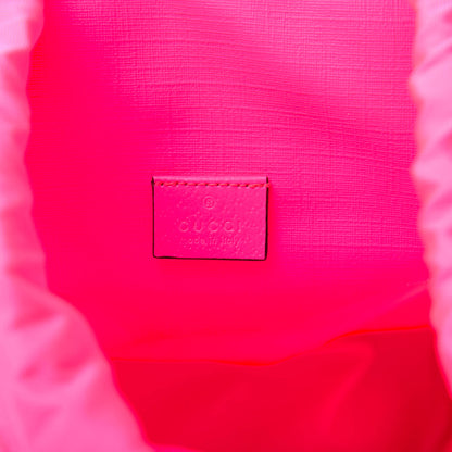 Gucci PVC Floral Double Buckle Backpack Fuchsia 7 of 10