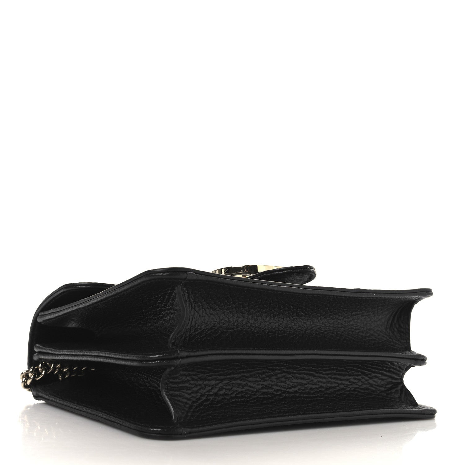 Gucci Dollar Calfskin Small Interlocking G Shoulder Bag Black 4 of 11