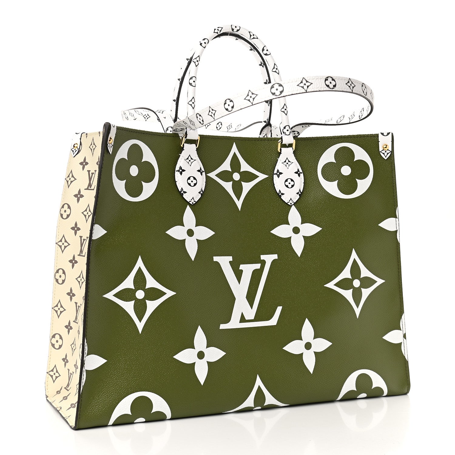 Louis Vuitton Monogram Giant Onthego GM Kaki Beige 3 of 8