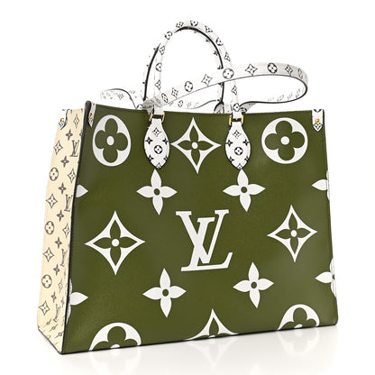 Louis Vuitton Monogram Giant Onthego GM Kaki Beige 3 of 8