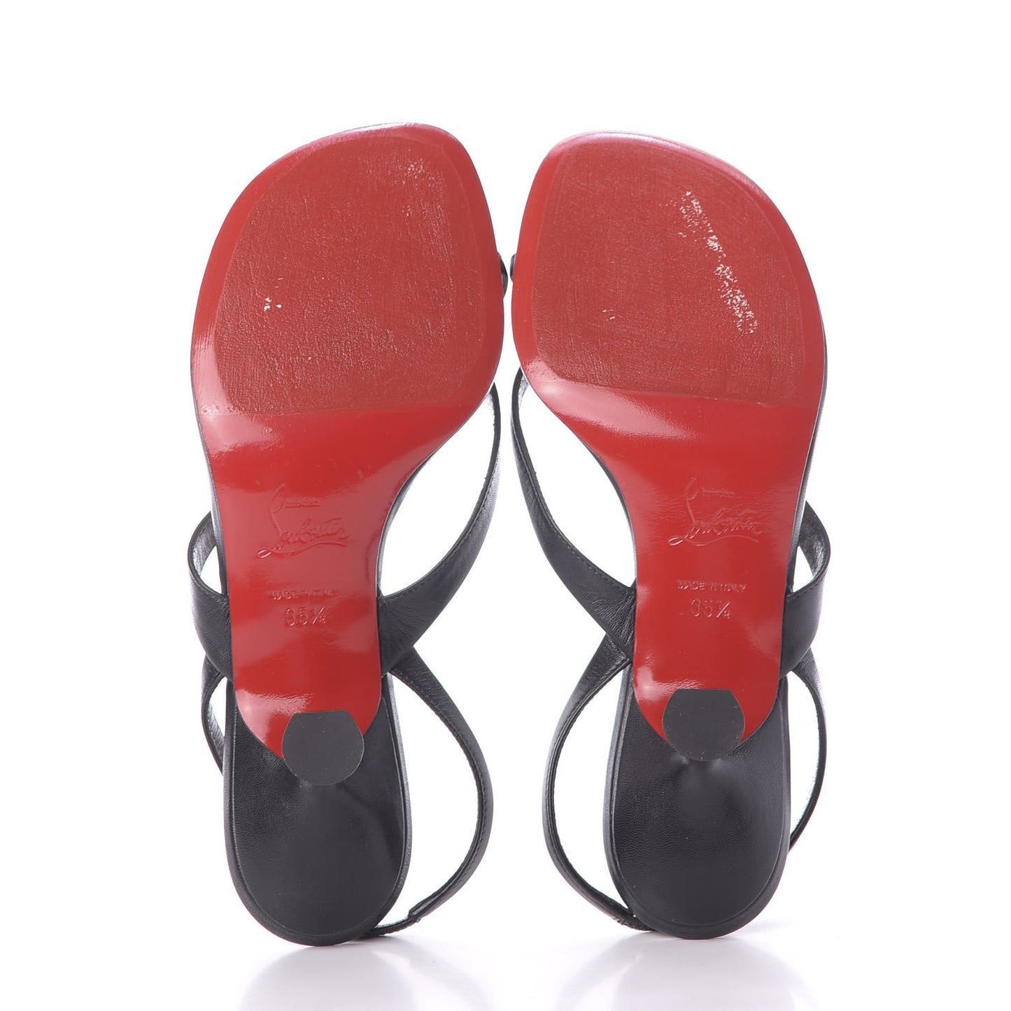 Calfskin Taralita 55 Thong Sandals 35.5 Black