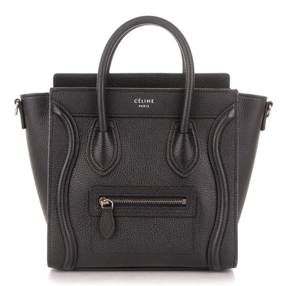Celine Drummed Calfskin Nano Luggage Black 1 of 7