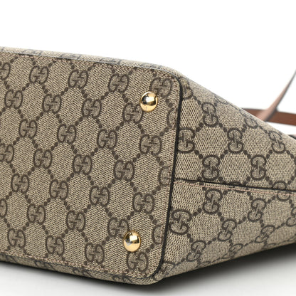 Gucci GG Supreme Monogram Medium Zippered Bucket Tote Beige Tuscany 10 of 13