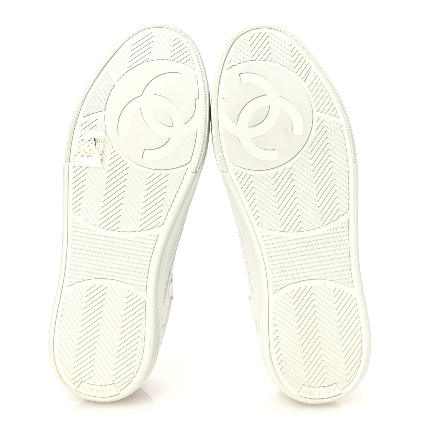 Calfskin CC Womens Sneakers 38 White