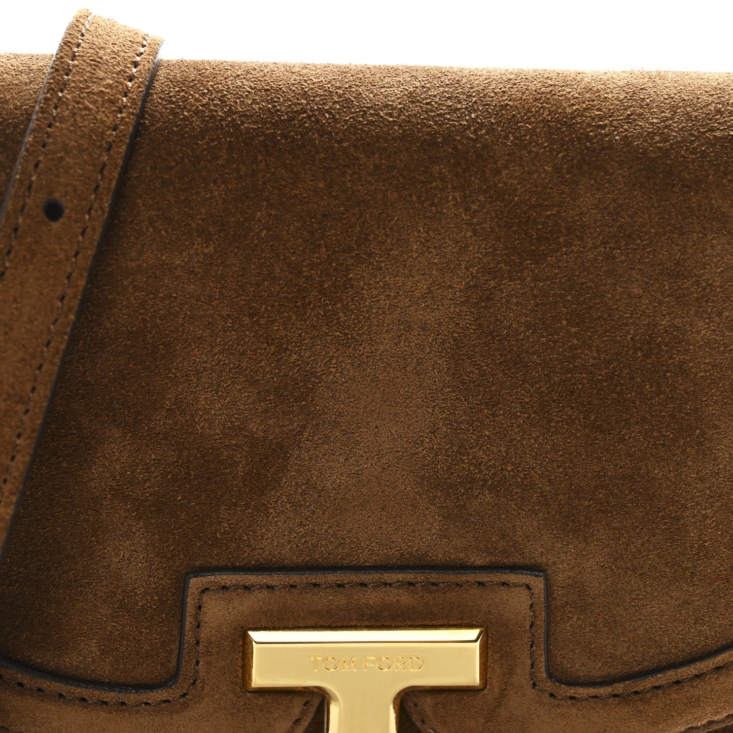 Suede Mini Wallis Flap Bag Brown