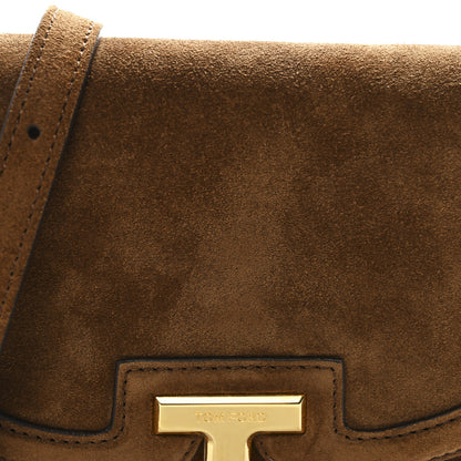 Tom Ford Suede Mini Wallis Flap Bag Brown 7 of 9