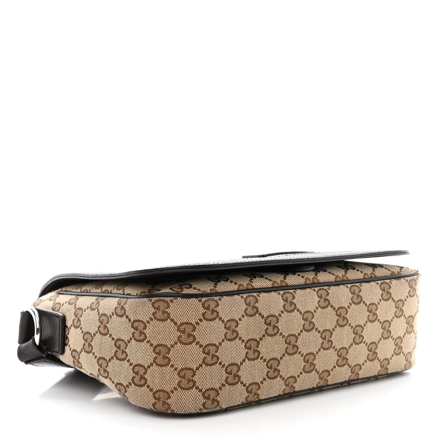 Monogram Flap Messenger Bag Beige Dark Brown