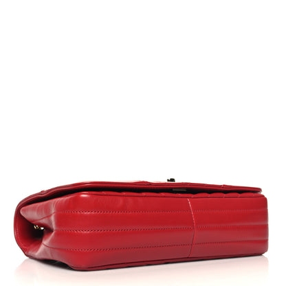 Chanel Calfskin Chevron Quilted Mini Statement Flap Red 4 of 11