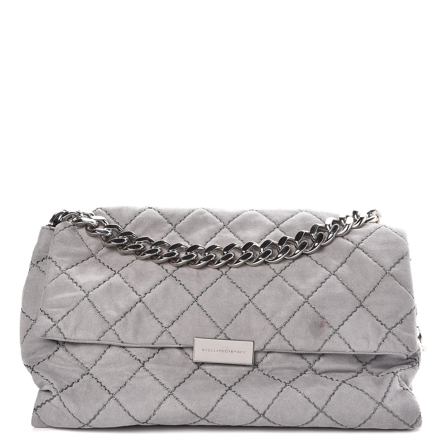 Shaggy Deer Quilted Large Beckett Shoulder Bag Grey