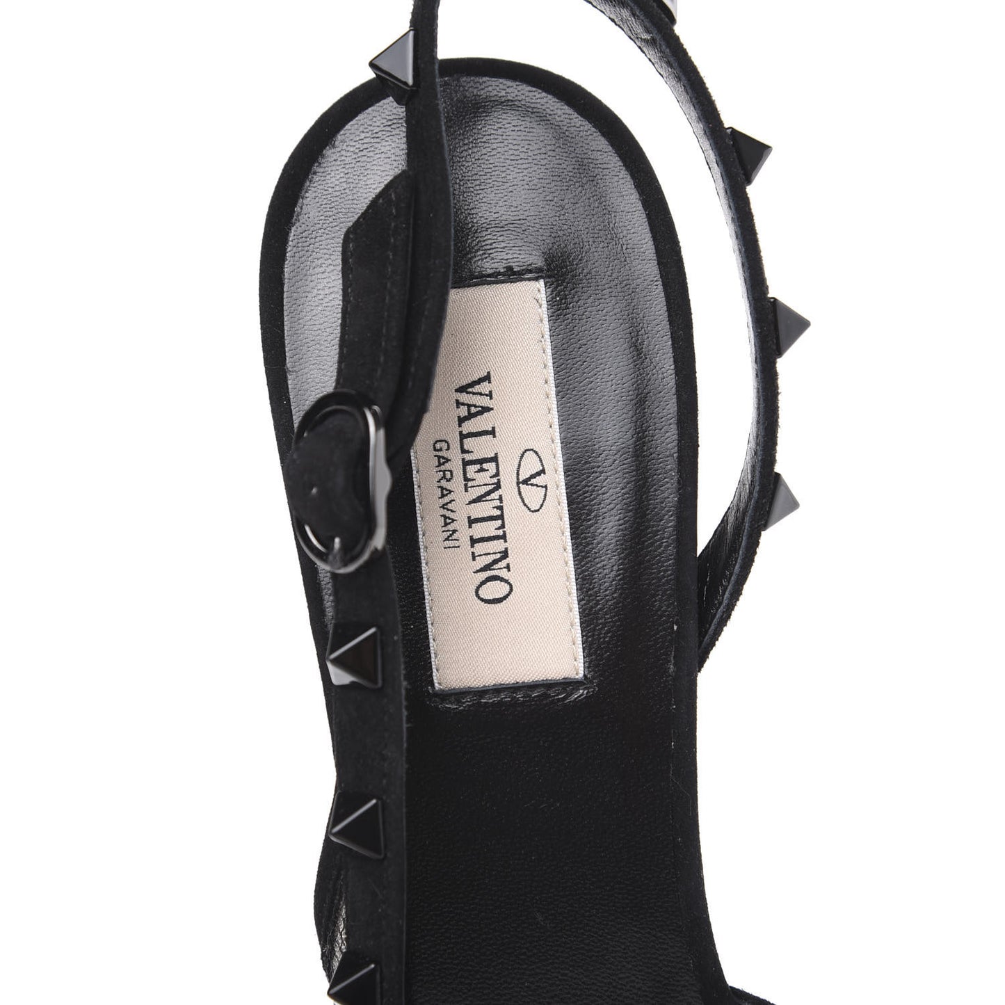 Mesh Point d'Esprit Rockstud Half D'Orsay Slingback 50mm Pumps 39 Black