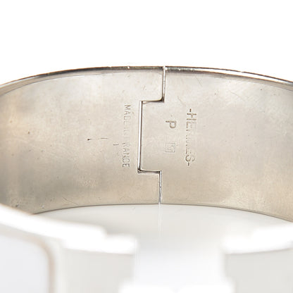 Hermes Enamel Wide Clic Clac H Bracelet PM White 4 of 6