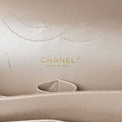 Chanel Pearly Caviar Quilted Jumbo Double Flap Light Beige 7 of 12