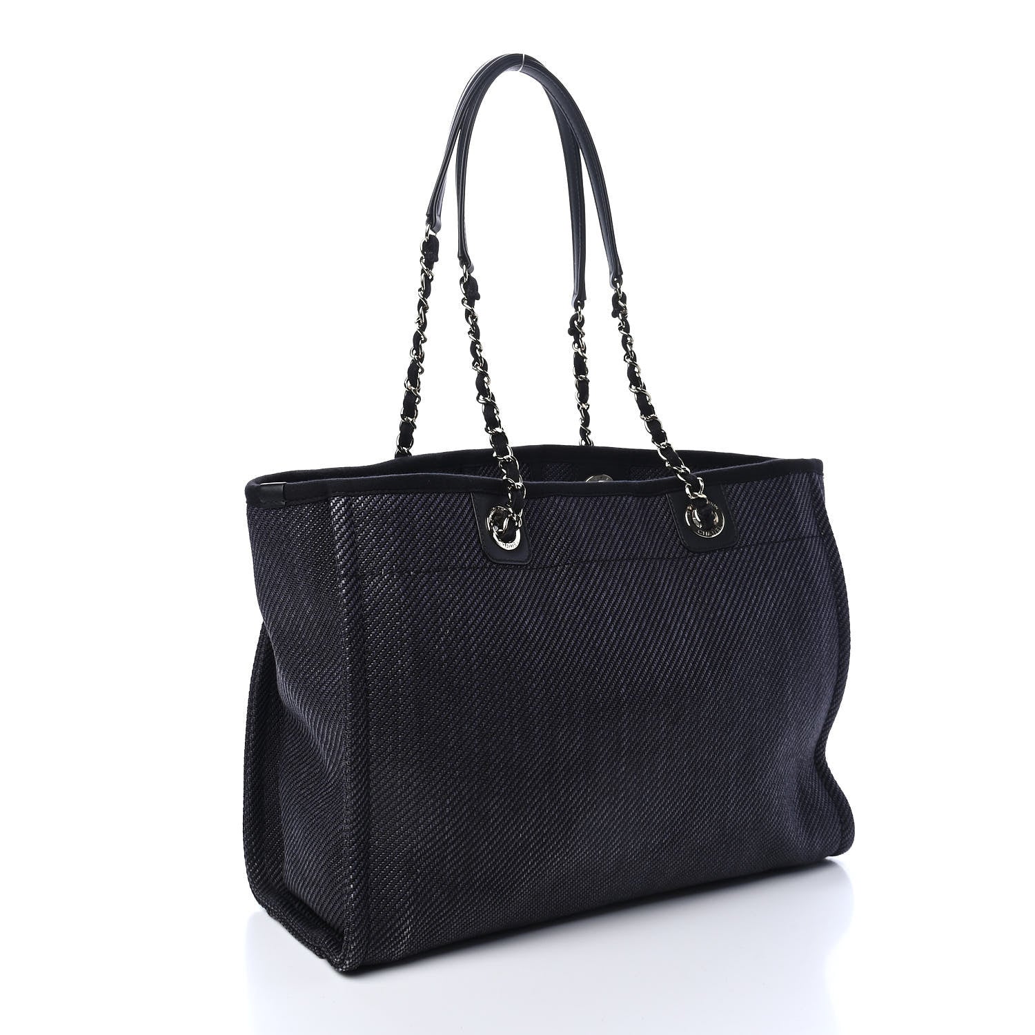 Chanel Mixed Fibers Small Deauville Tote Black 3 of 9