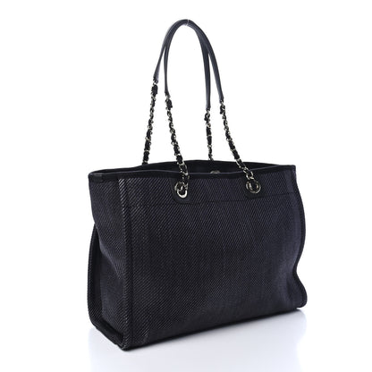 Chanel Mixed Fibers Small Deauville Tote Black 3 of 9