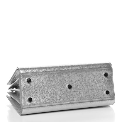 Saint Laurent Metallic Grained Calfskin Baby Sac De Jour Silver 4 of 9