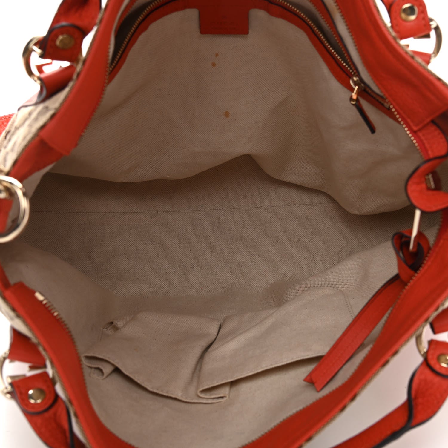 Gucci Monogram Cellarius Calfskin Medium Miss GG Top Handle Bag Beige Ebony New Dark Orange 5 of 14