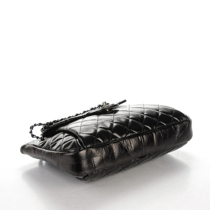 Chanel Glazed Calfskin Quilted Accordion Flap Black 4 of 7
