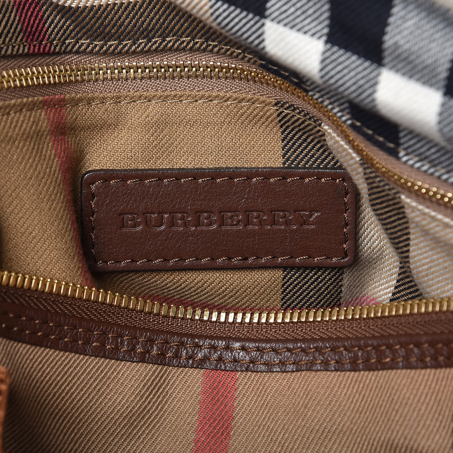 Calfskin House Check Small Salisbury Tote Brown