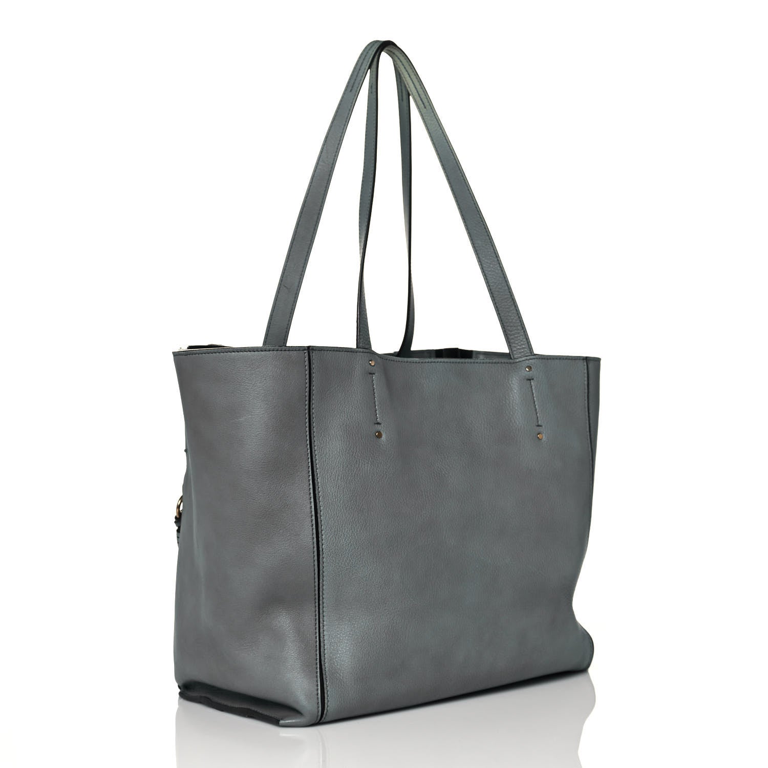 Chloe Smooth Calfskin Medium Milo Shopping Tote Cloudy Blue 3 of 18