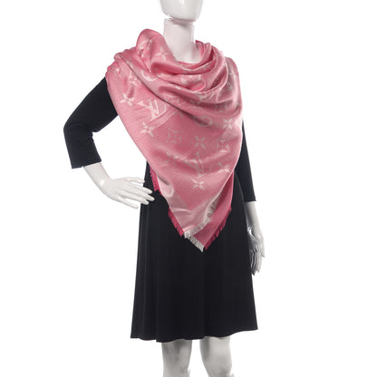 Louis Vuitton Silk Wool Beyond Monogram Shawl Fuchsia 2 of 5