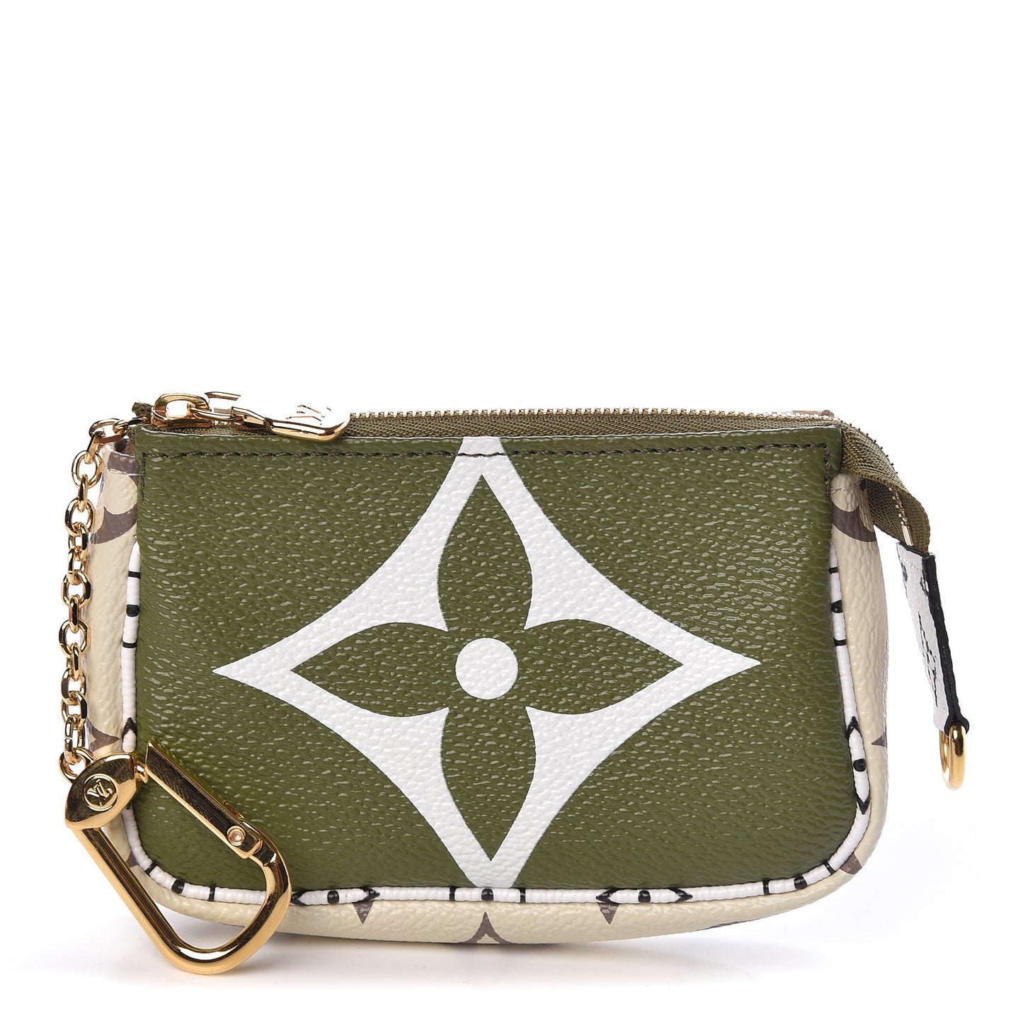 Monogram Giant Micro Pochette Accessories Kaki White