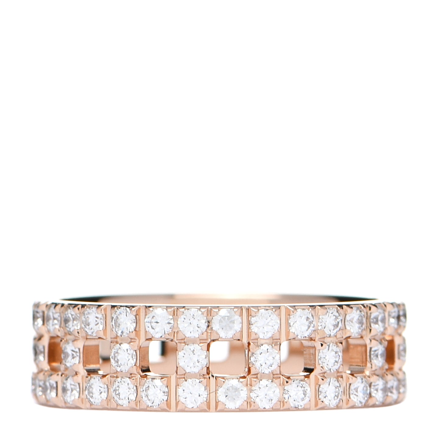 18K Rose Gold Diamond T True Wide Ring 52 6