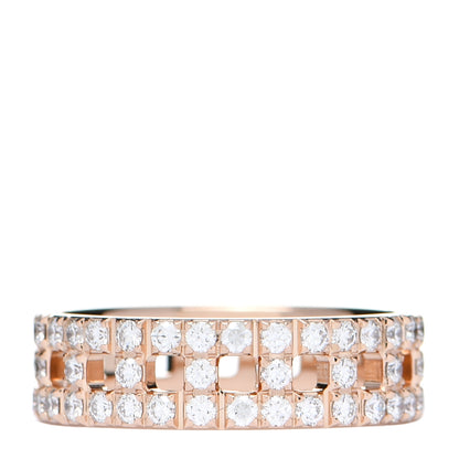 Tiffany 18K Rose Gold Diamond T True Wide Ring 52 6 3 of 5