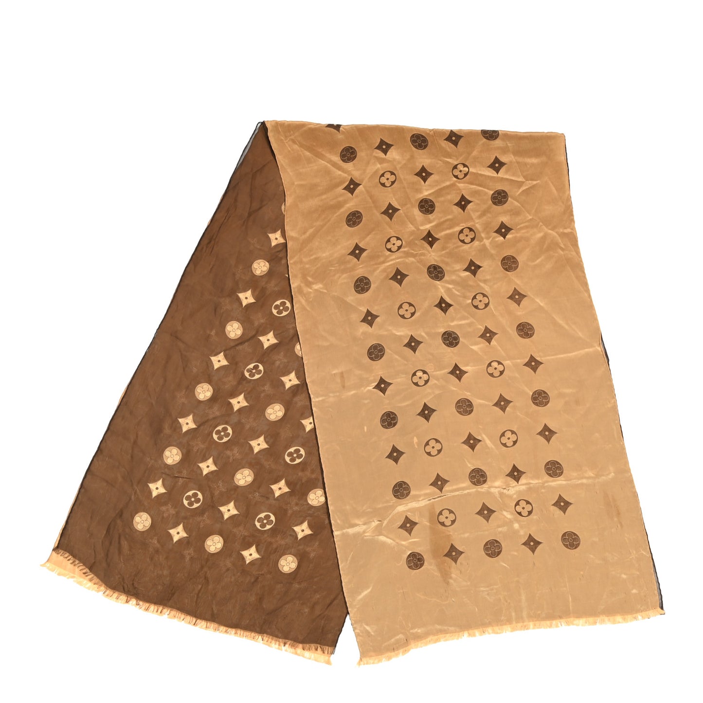 Silk Acetate Monogram Saint Petersbourg Stole Brown