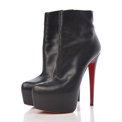 Christian Louboutin Calfskin Daf Booty 160 Ankle Boots 40 Black 3 of 13