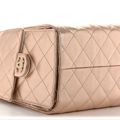 Chanel Metallic Caviar Quilted Small Chanel 25 Handbag Copper 9 of 11