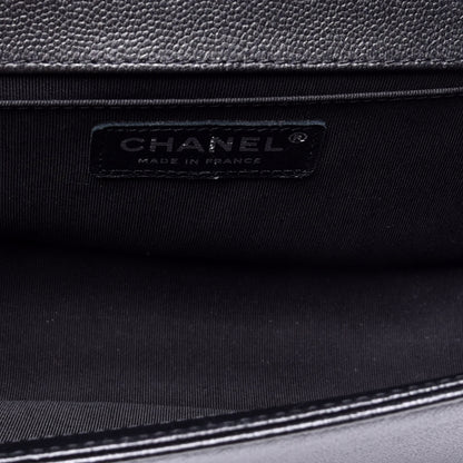 Chanel Caviar Quilted Medium Boy Flap So Black 5 of 10
