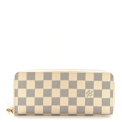 Louis Vuitton Damier Azur Clemence Wallet Rose Ballerine 1 of 6