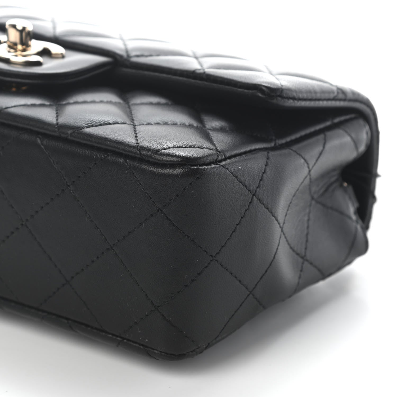 Chanel Lambskin Quilted Mini Rectangular Flap Black 9 of 9