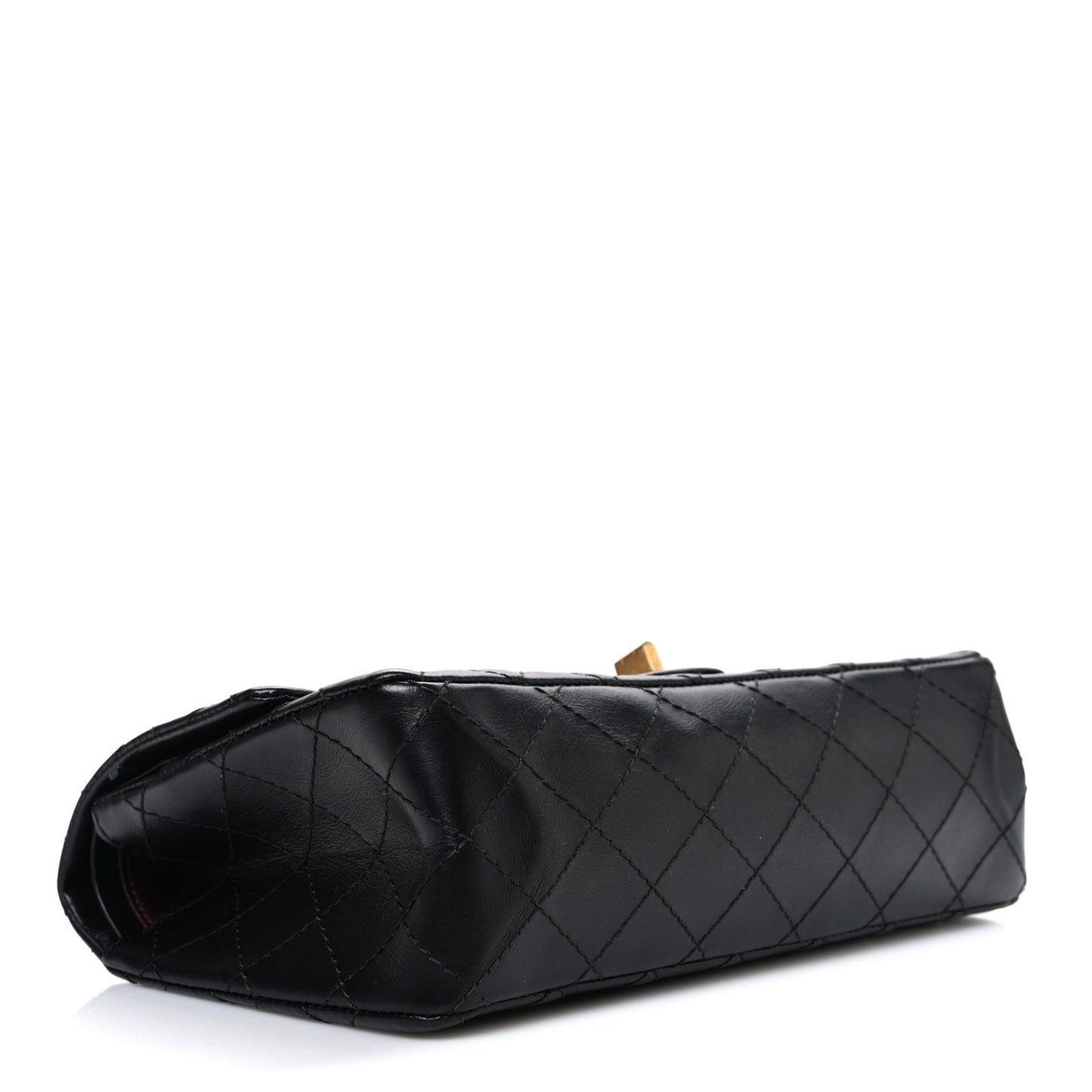 Aged Calfskin Quilted 2.55 Reissue 225 Flap Black